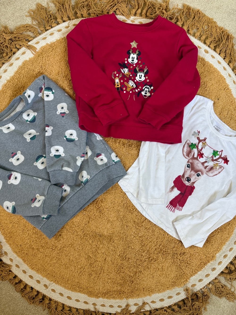 Holiday Long Sleeve Shirt and Two Sweatshirts